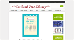 Desktop Screenshot of cortlandfreelibrary.org